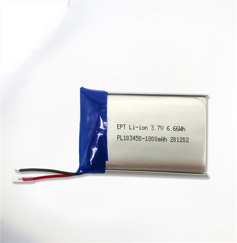 3.7V 103450 1800mAh 頭燈聚合物鋰電池